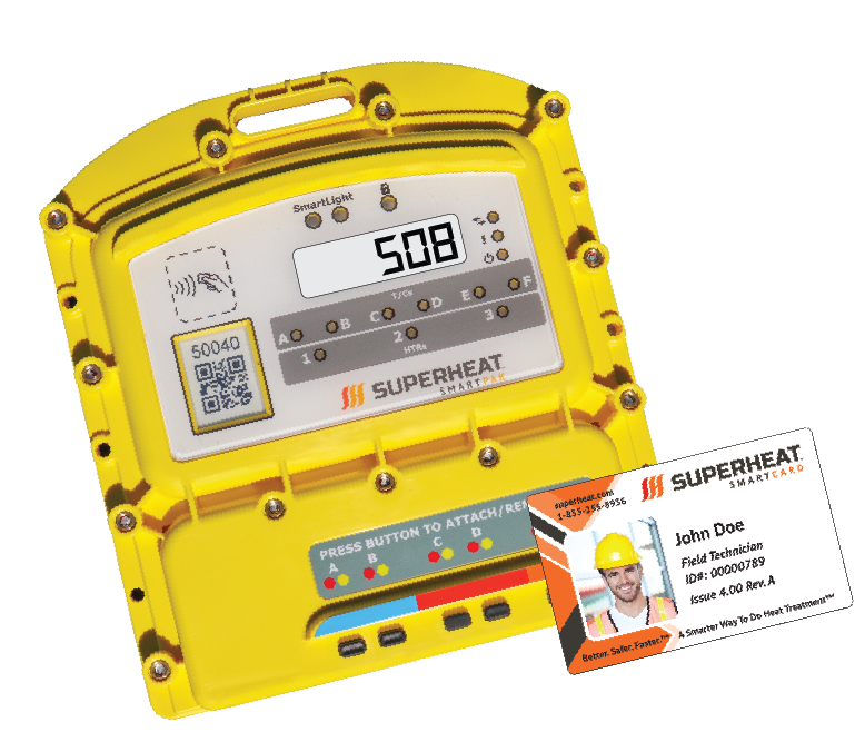 Superheat SmartPak and SmartCard displaying PWHT services information.