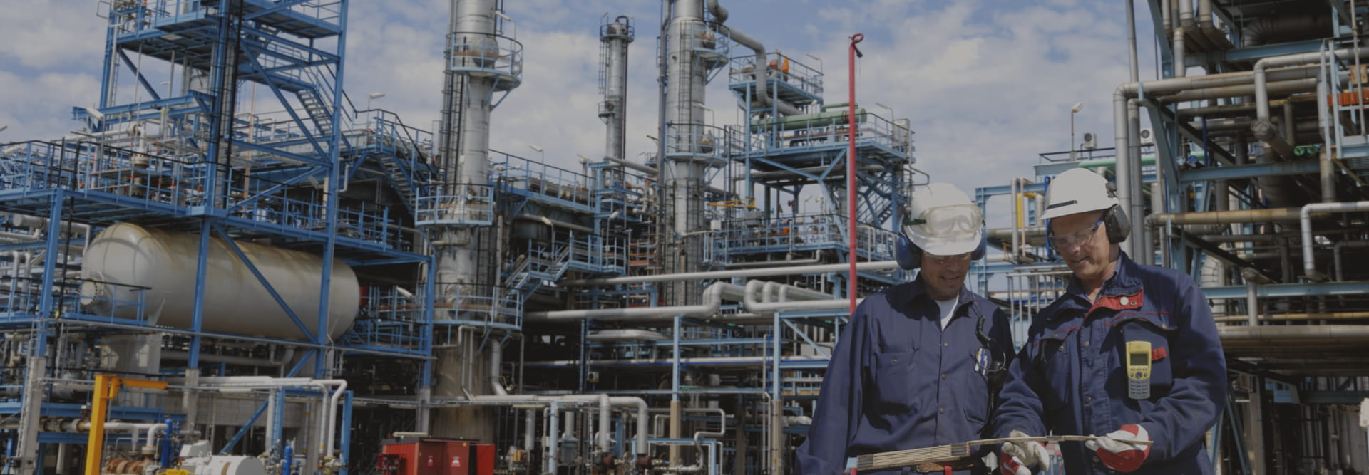 Individuals looking at PWHT services required at refinery.