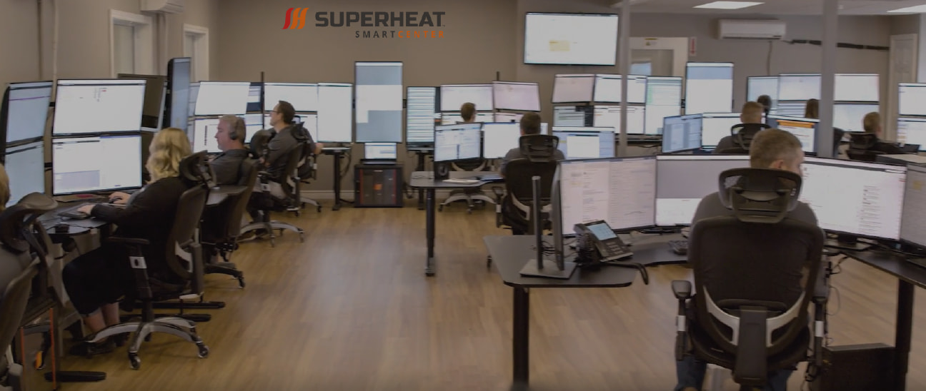 Control room operating PWHT services and preheat weld heat treatment.