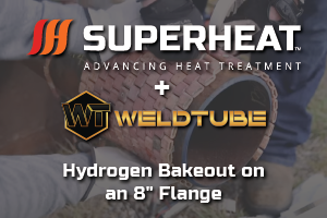 Hydrogen Bakeout video with WeldTube on an 8" Flange