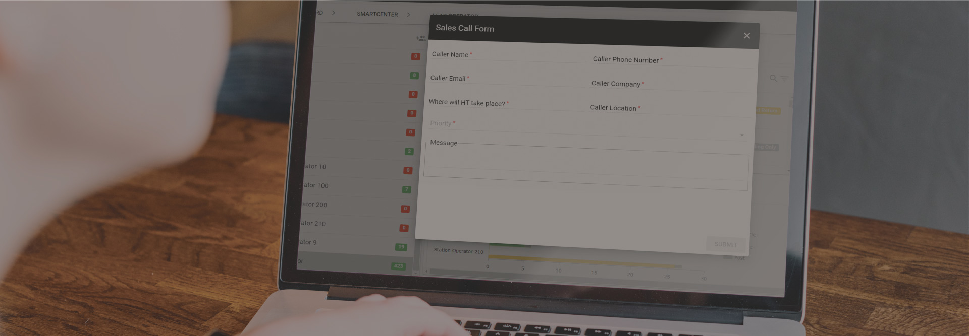 A contact us form on a laptop for a on-site heat treatment services request